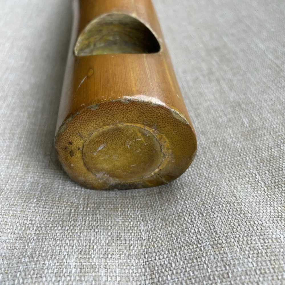 Bamboo Wooden Tea light 3 Candle Holder Vintage Decor Cabin Handmade Decor Rare